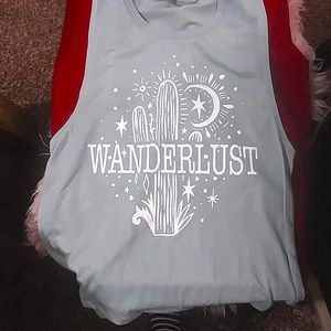 Wanderlust Muscle Tank. Size M